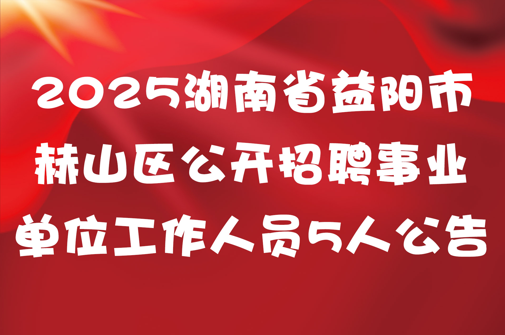 2025湖南省益阳市大通湖区公开招聘事业单位工作人员公告