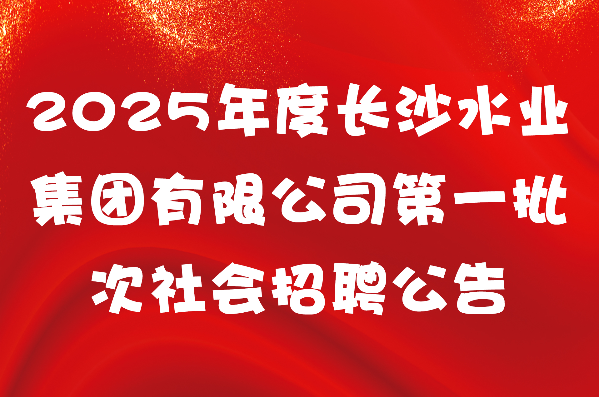 2025年度长沙水业集团有限公司第一批次社会招聘公告