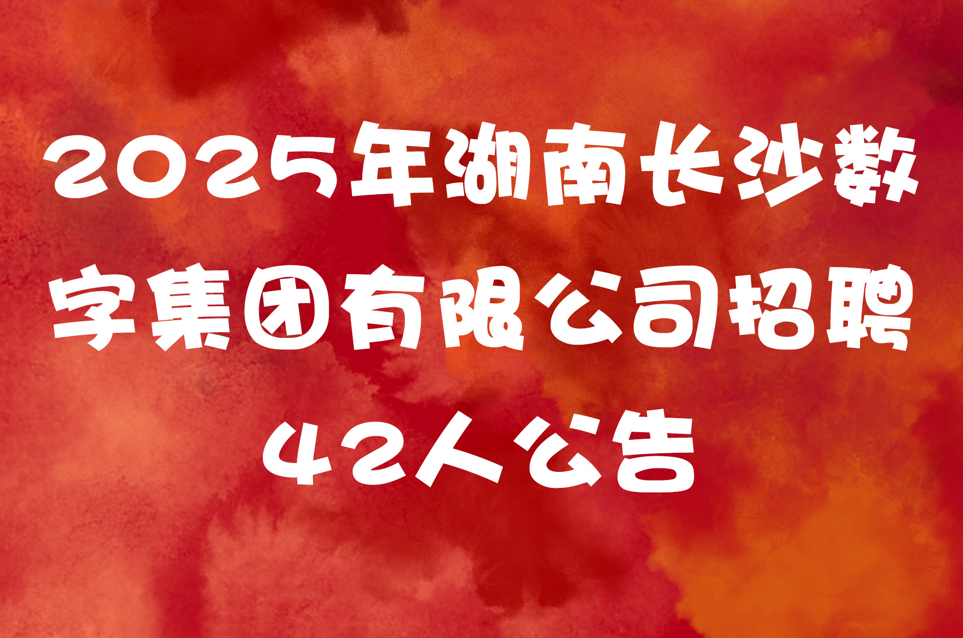 2025年湖南长沙数字集团有限公司招聘42人公告