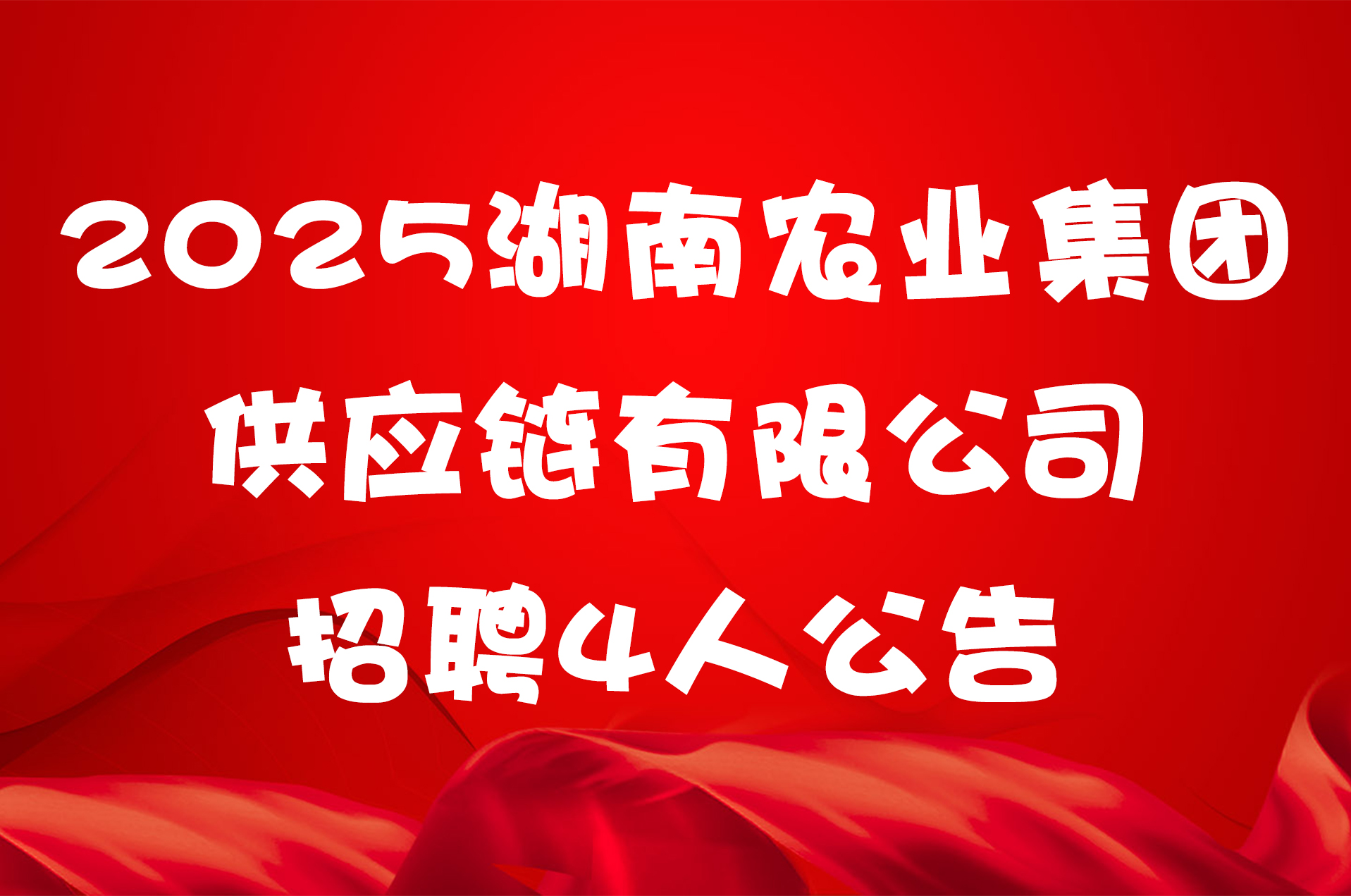2025湖南农业集团供应链有限公司招聘4人公告