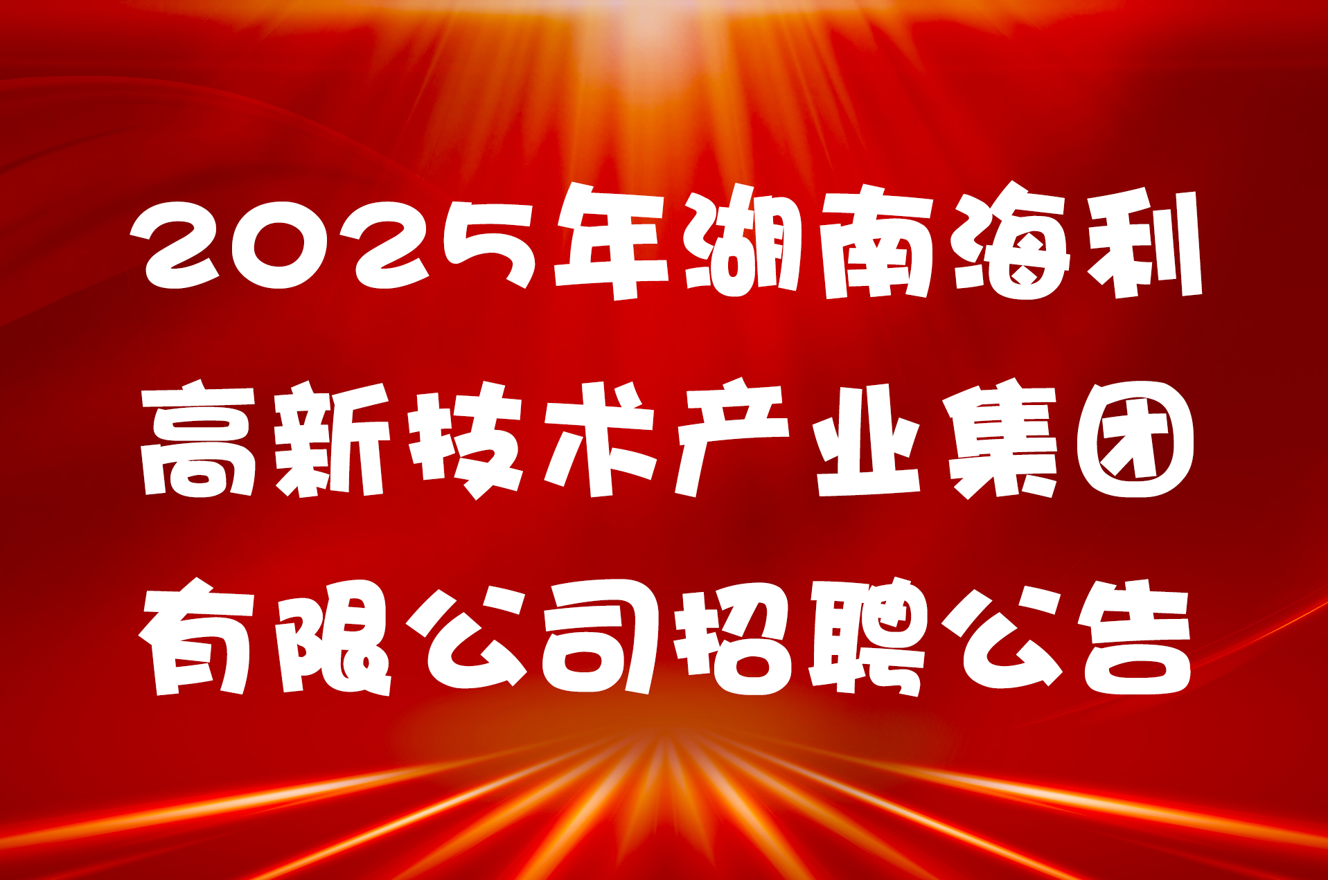 2025年湖南海利高新技术产业集团有限公司招聘公告