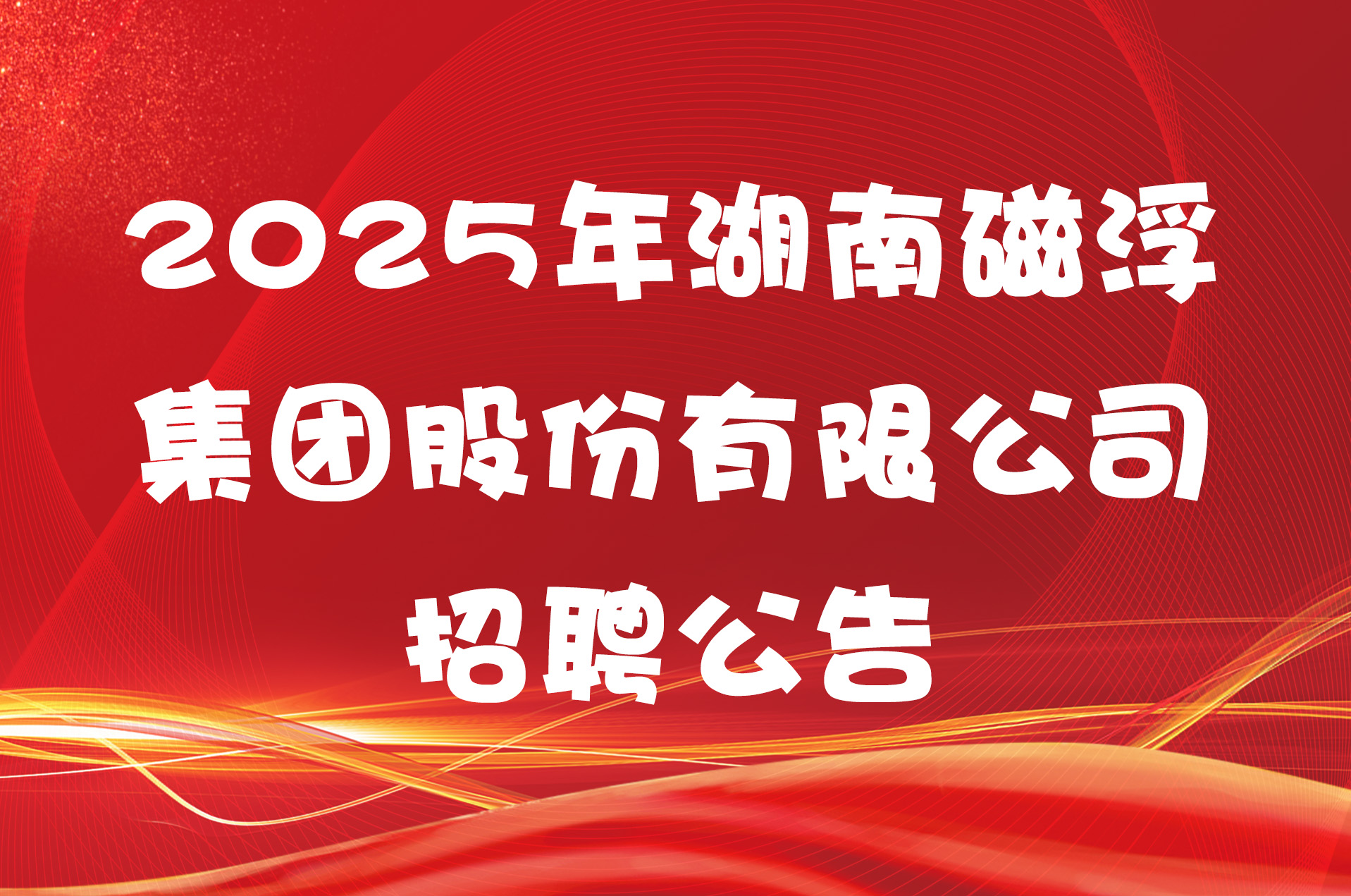 2025年湖南磁浮集团股份有限公司招聘公告