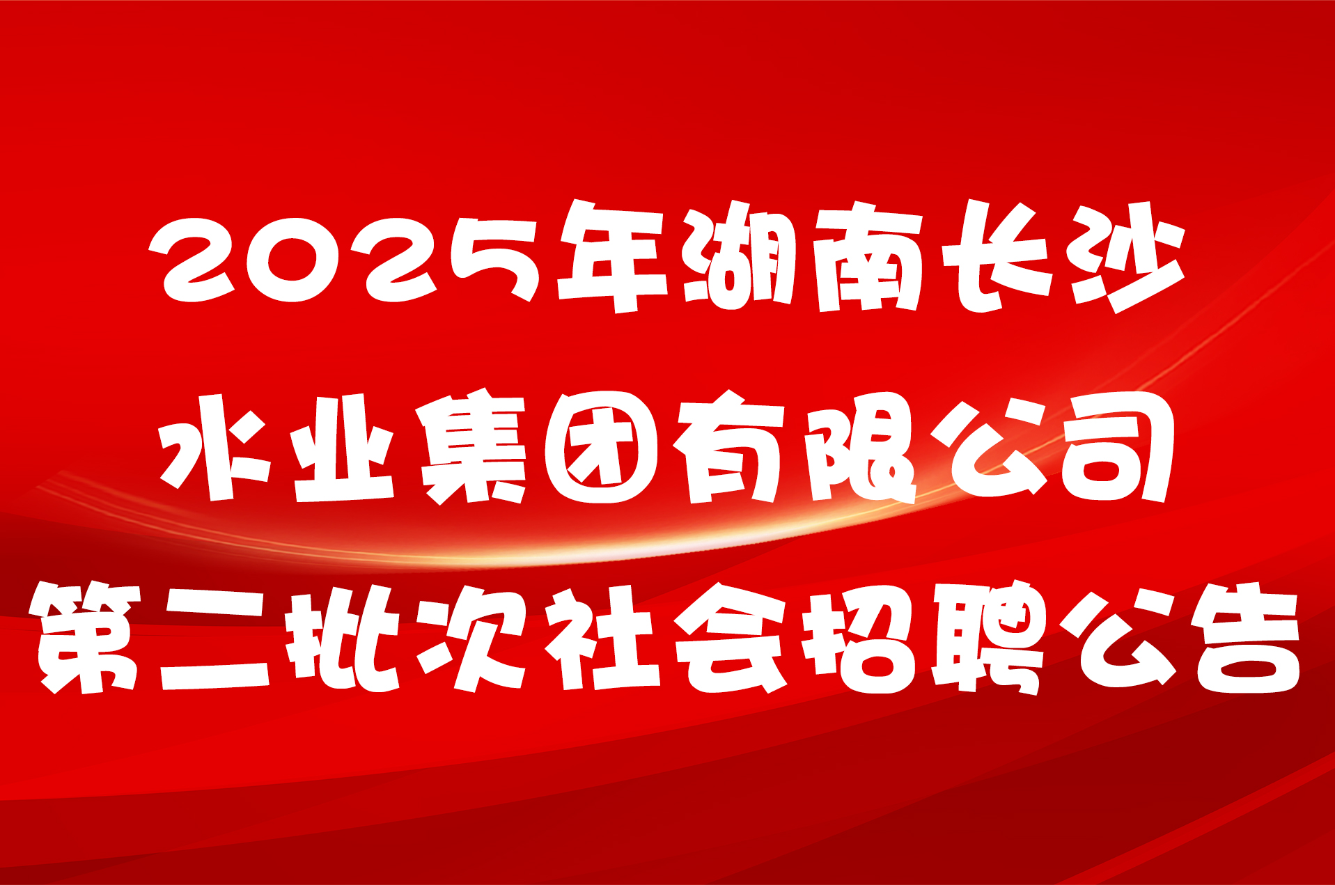 2025年湖南长沙水业集团有限公司第二批次社会招聘公告